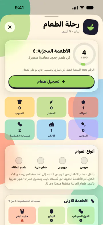 الطعام الصلب ينضمّ إلى المائدة