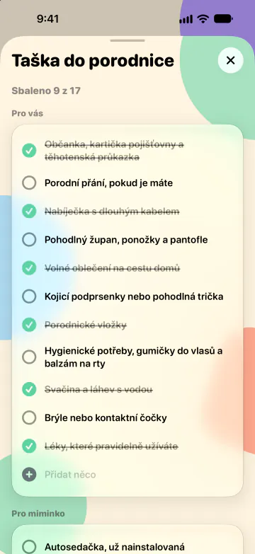 Taška do porodnice