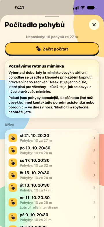 Počítadlo pohybů