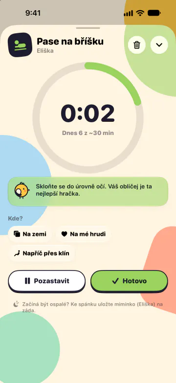 Pase na bříšku