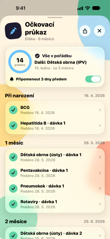 Očkovací průkaz