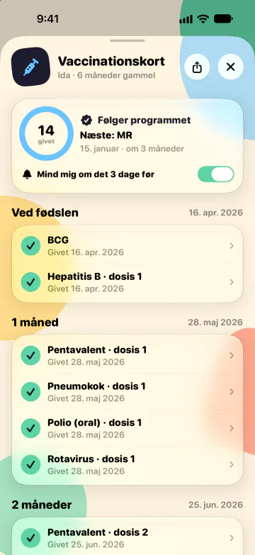Vaccinationskort