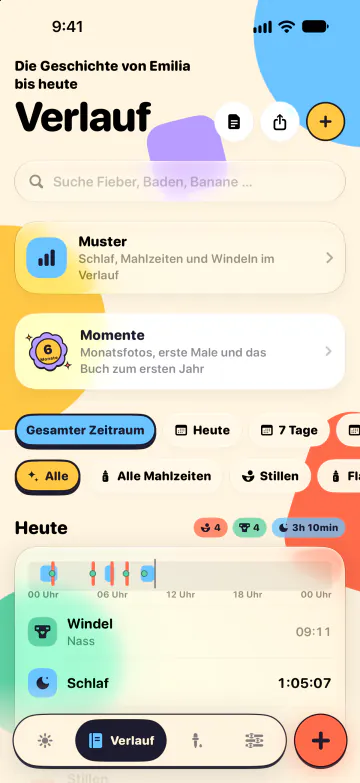 Verlauf und Suche