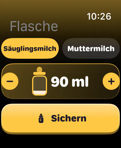 Fläschchen eintragen