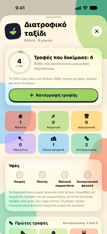 Οι στερεές τροφές μπαίνουν στο τραπέζι