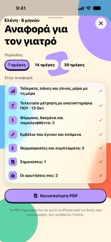 Αναφορά για τον παιδίατρο