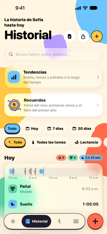 Historial y búsqueda