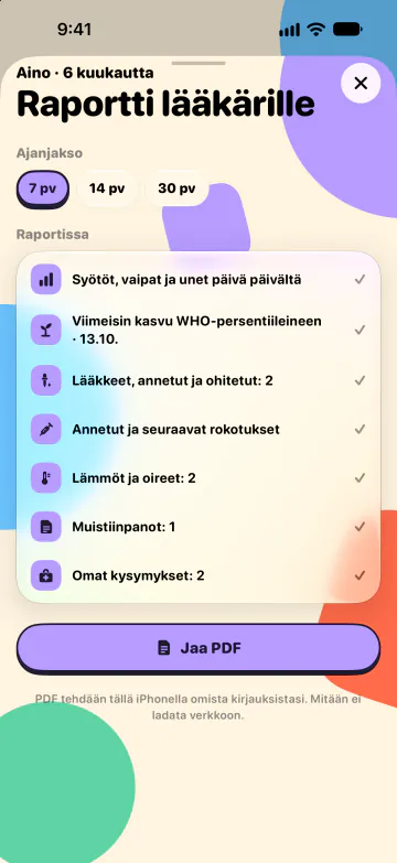 Raportti lääkärille