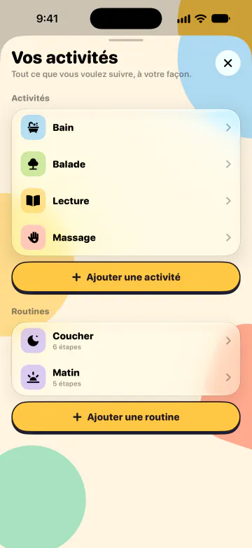 Activités et routines