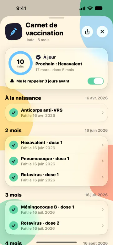 Carnet de vaccination