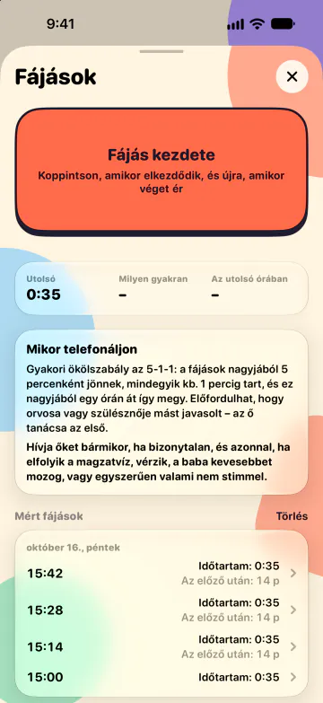 Fájásidőzítő