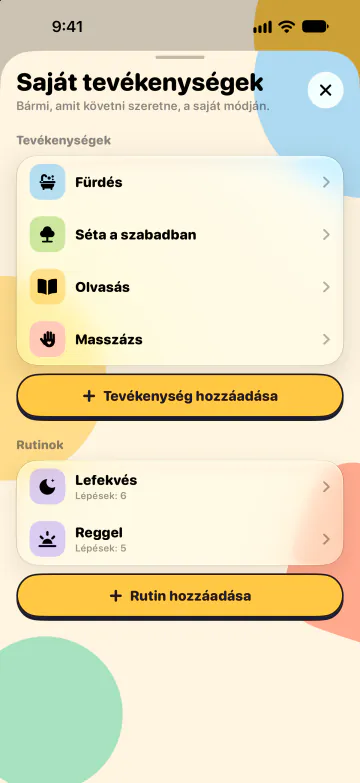 Tevékenységek és rutinok