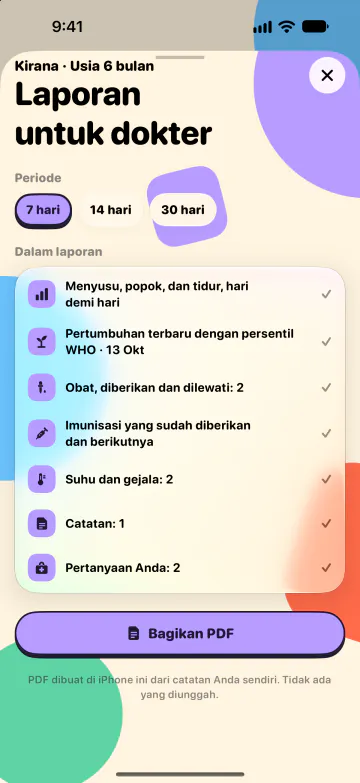 Laporan untuk dokter anak