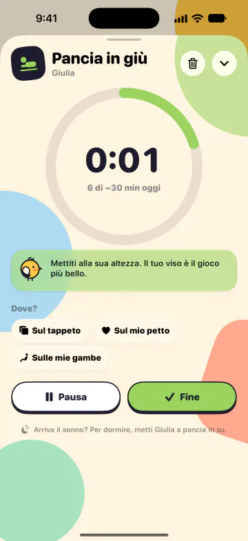 Pancia in giù