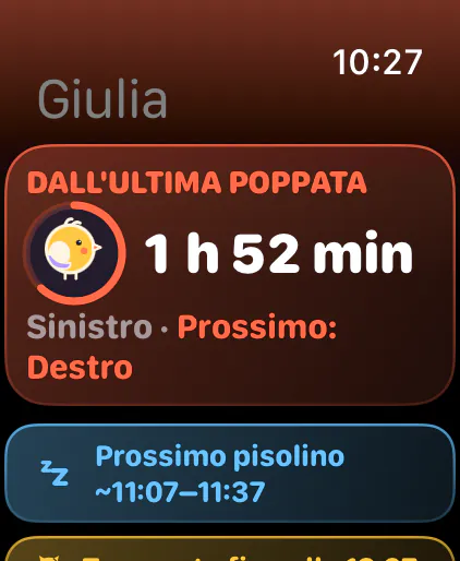 Dall’ultima poppata, con il prossimo lato