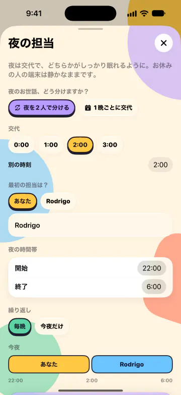 夜の担当