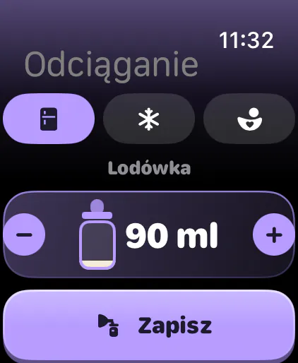 Odciąganie do zapasu mleka
