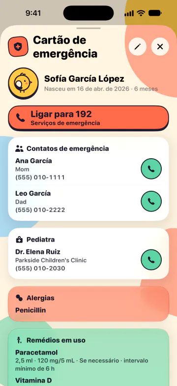 Cartão de emergência