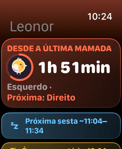 Desde a última mamada, com o lado seguinte