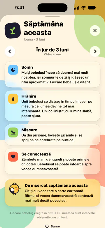 La ce să vă așteptați, săptămână de săptămână