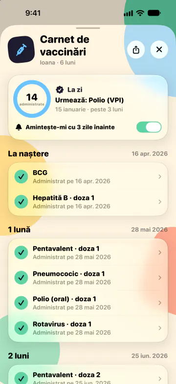 Carnet de vaccinări