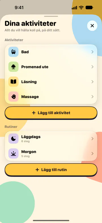 Aktiviteter och rutiner