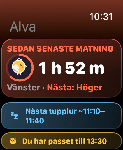 Sedan senaste matningen, med nästa sida