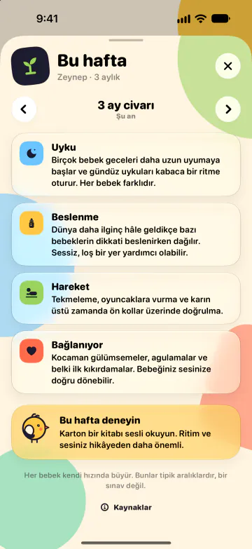 Hafta hafta neler beklenir