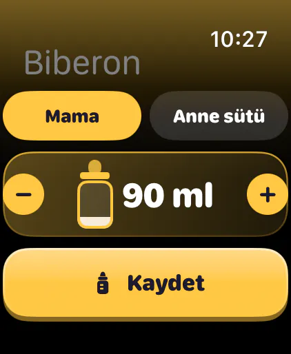 Biberon kaydı