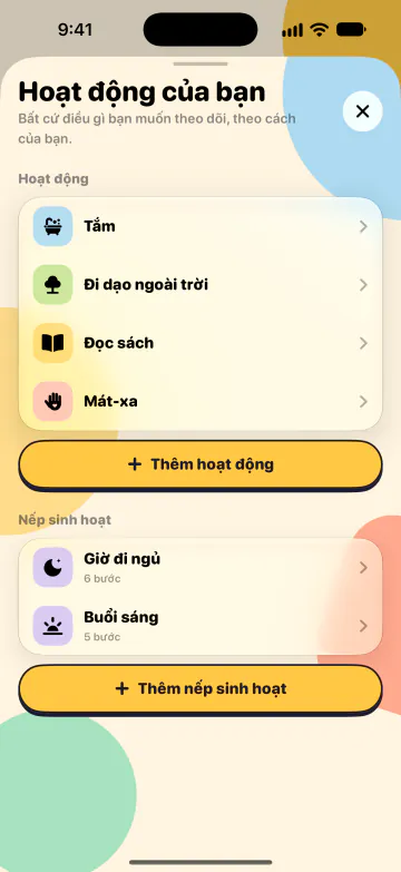 Hoạt động và nếp sinh hoạt