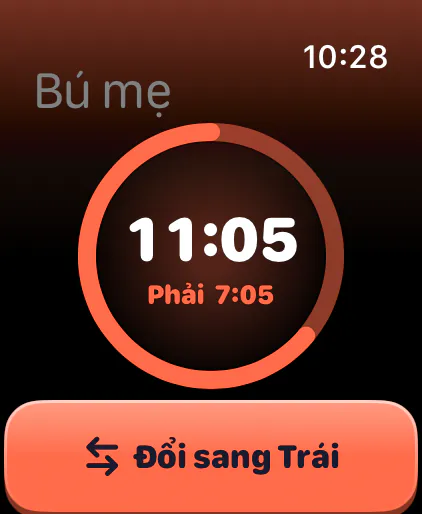 Bấm giờ cho bú mẹ